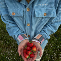 Overshirt
O agasalho para esta primavera inspirado pelas camisas/blusões dos pastores que sobem a Serra ao romper da manhã.
Com aplicação de 4 bolsos, botões de madeira e punhos em algodão riscado feitos cuidadosamente nos Açores, esta camisa é a peça ideal para usares esta Primavera.